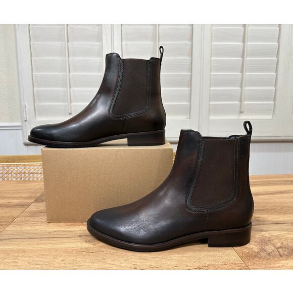 Thursday Duchess Bootie Black Coffee Old English Leather Size 10 NWOB Minimalist - Picture 4 of 14